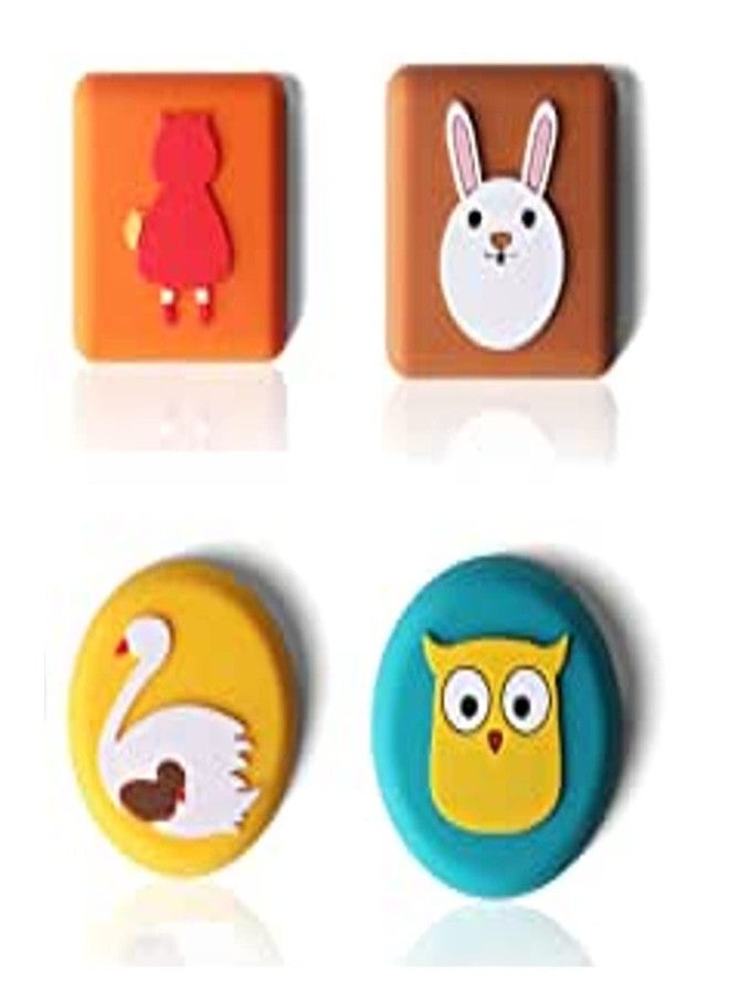 DORMICO Door Stop Wall Protector, Cartoon Silicone Door Crash pad, Used for Wall Protection and Muffler, Door Handle, Refrigerator Door, Cabinet (Pack of 4) - Image 1